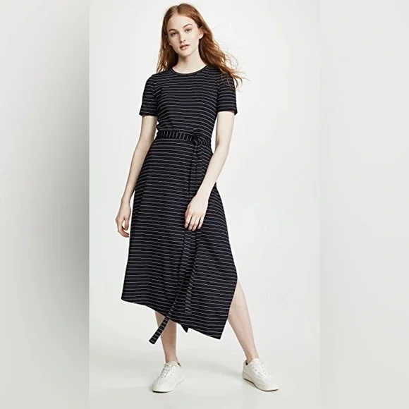Club Monaco Elianna Dress in Navy/White, Size S
